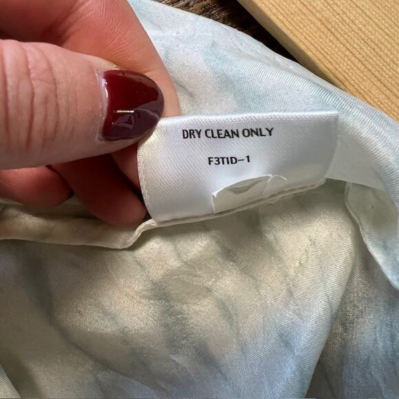 Eileen Fisher 100% Silk Sleeveless Tank Top W/ Scarf Womens S White Blue Flowy - Picture 7 of 11